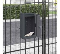 LoogCape Boîte aux lettres avec espace de rangement, anthracite, 30 x 20 x 55 cm, acier résistant aux intempéries, pour extérieur, boîte à colis, verrouillable, design moderne, pour porte d'entrée