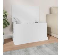 LoogCape Boîte de rangement blanche - 70 x 40 x 38 cm - En bois avec couvercle - Organiseur de rangement pour chambre à coucher, salon, chambre d'enfant, couloir - Décoration