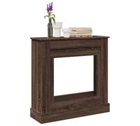 LoogCape Bordure de cheminée - Aspect chêne marron - 90 x 30 x 90 cm - En bois - Accessoire décoratif pour cheminée électrique - Montage mural