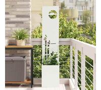 LoogCape Brise-vue de jardin, blanc, 32 x 32 x 150 cm, en acier, résistant aux intempéries, inserts décoratifs, montage facile, pour jardin, terrasse, protection visuelle élégante, durable, résistant