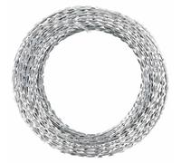 LoogCape BTO-22 Fil d'accordéon NATO avec pinces 60 m en acier galvanisé pour jardin, clôture, sécurité, extérieur, protection, résistant aux intempéries, durable, fixation robuste, montage, extérieur