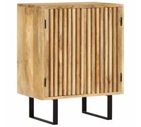 LoogCape Buffet avec 2 portes 55 x 35 x 70 cm en bois de manguier massif, espace de rangement, commode, buffet, armoire, meuble bas, console, vitrine, peu encombrant, multifonctionnel, pour salon