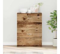 LoogCape Buffet avec tiroirs en bois vieilli, 60 x 39 x 80 cm, pour salle à manger, salon, couloir, meuble pour rangement, buffet, commode, organiseur, peu encombrant, durable