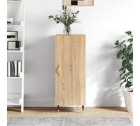 LoogCape Buffet en chêne Sonoma - 34,5 x 34 x 90 cm - Pieds en métal - Meuble de rangement - Buffet - Meuble bas - Vitrine pour salon, salle à manger, couloir, bureau