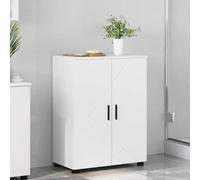 LoogCape Cabinet de Salle de Bain Blanc 60 x 35 x 80 cm avec Rangement, Meuble lavabo Moderne, Porte Suspendu, idéal pour WC, Douche, buanderie et Organisation Pratique