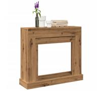 LoogCape Cadre de cheminée en chêne Artisan - 100 x 30 x 87,5 cm - Matériau en bois pour cheminée électrique - Accessoires décoratifs de cheminée - Remplacement de poêle à bois, accessoires de foyer