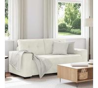 LoogCape Canapé Deux Places crème en Velours 180x77x82 cm modulable, Convertible, Relax inclinable idéal pour Salon, séjour, Chambre ou Bureau avec Coffre de Rangement