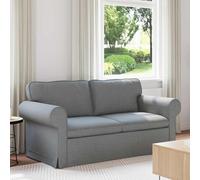 LoogCape Canapé gris clair 175 x 82 x 80 cm en tissu avec cadre en métal robuste, coussins d'assise ergonomiques, housse amovible, peu encombrant, pour salon, bureau et chambre d'amis, gris clair