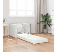 LoogCape Canapé-Lit 60cm Blanc Simili Cuir Convertible Modulable pour Salon Chambre Bureau Séjour