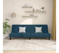 LoogCape Canapé-lit Convertible 2 Places en Velours Bleu avec Coffre de Rangement, Sofa modulable, Fauteuil Relax, idéal pour Salon, Chambre ou Bureau, Facile à Transformer en lit Double