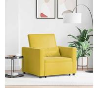 LoogCape Canapé-lit escamotable Simple avec Roues en Velours Jaune, Convertible 3 en 1, Fauteuil, Sofa, Relax, pour Salon ou Chambre, Design Moderne, Confortable et Pratique
