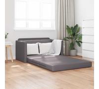 LoogCape Canapé-Lit Gris 124 x 71 x 78 cm Simili Cuir Convertible modulable pour Salon Chambre Bureau Espace réduit