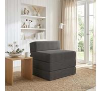 LoogCape Canapé-lit Pliable Gris foncé 200 x 70 x 15 cm, Convertible modulable pour Salon, Chambre ou Studio, Assise ou Couchage Pratique, Design 2-en-1 pour Espace optimisé