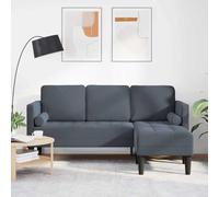 LoogCape Canapé modulable en Velours Gris foncé avec Coussins pour Salon, canapé d'angle Convertible, Fauteuil Relax, Meuble de séjour avec Rangement, idéal pour Studio et Appartement