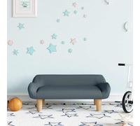 LoogCape Canapé pour enfant gris foncé 70 x 40 x 24 cm en tissu avec cadre en bois de pin solide pour chambre d'enfant, siège confortable, design robuste, sûr, durable