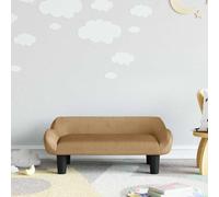 LoogCape Canapé pour enfant marron 70 x 40 x 24 cm en velours avec cadre en bois de pin solide pour enfants de 3 à 6 ans, mobilier confortable dans la chambre d'enfant, durable et sûr