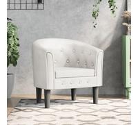LoogCape Chaise Cabriolet Blanche en Similicuir avec Cadre Robuste pour Salon, Chambre ou Bureau, Fauteuil Relax inclinable, Assise Confortable, Design élégant, capacité 110 kg, Facile à Assembler