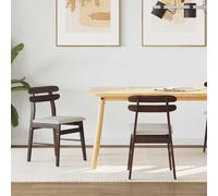 LoogCape Chaise de Salle à Manger en Bois Massif Marron Clair, Lot de 2 fauteuils scandinaves avec Coussin, Design Industriel Moderne, Confortable, Robuste, idéal pour Cuisine, Salon ou Bureau