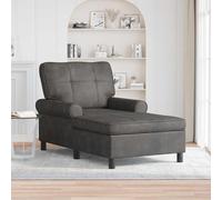 LoogCape Chaise longue avec coussin, noir, 91 x 157 x 91 cm, en cuir synthétique, moderne, confortable, chaise longue élégante pour salon et bureau, ergonomique, réglable, facile d'entretien