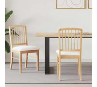 LoogCape Chaises de Salle à Manger en Bois Massif Naturel 50 x 52,5 x 91 cm, Lot de 2 fauteuils Modernes scandinaves, Design épuré pour Repas Confortables et déco élégante