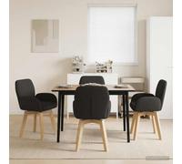 LoogCape Chaises de Salle à Manger pivotantes 4 pcs en bouclé Noir, Design scandinave Moderne avec Cadre en métal et Bois, Confort Ergonomique, Assise 54 cm, idéal pour Salon, Bureau ou Restaurant