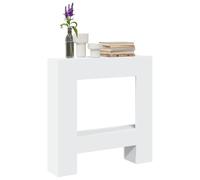 LoogCape Cheminée blanche 81 x 18 x 82 cm en bois pour cheminée électrique, bordure décorative de cheminée avec étagère, accessoire de cheminée robuste, facile d'entretien et sûr, compatible avec les