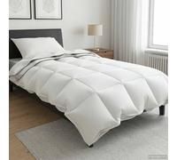 LoogCape Couette 100 % coton avec surpiqûre pour un sommeil confortable toute l'année, couverture de couchage respirante et lavable, convient comme couette rétractable, couette en plumes et duvet