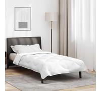 LoogCape Couette 2 en 1 blanche 220 x 155 cm en microfibre respirante lavable pour une sensation de sommeil chaude et fraîche toute l'année, avec boutons à clip, convient pour chambre à coucher