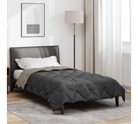 LoogCape Couette d'été gris clair anthracite 200 x 140 cm microfibre respirante lavable légère pour temps chaud idéale pour la chambre à coucher