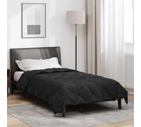 LoogCape Couette d'été noire 200 x 140 cm en microfibre respirante lavable légère pour temps chaud Idéale pour la chambre à coucher Polyvalente Facile d'entretien Doux pour la peau Certifié Oeko-Tex