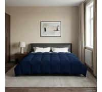 LoogCape Couette d'été rembourrée bleu foncé 200 x 220 cm microfibre respirante lavable durable adaptée pour l'été et la mi-saison confortable