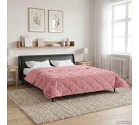 LoogCape Couette d'été rose 200 x 220 cm en microfibre polaire respirante lavable légère pour l'été et la mi-saison Idéale pour les personnes allergiques et utilisable toute l'année