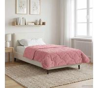 LoogCape Couette d'hiver rose 155 x 220 cm en microfibre polaire respirante lavable pour un confort de sommeil chaud toute l'année