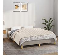 LoogCape Couverture lestée crème claire, 122 x 183 cm, 9 kg, tissu hypoallergénique, douillette, respirante, pour un confort de sommeil, couvre-lit, canapé, idéale pour chambre à coucher, salon