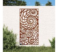 LoogCape Décoration murale de jardin - 105 x 55 cm - En acier Corten - Design coquillage - Résistant aux intempéries - Pour jardin, clôture, mur, aspect rustique, matériau durable, montage facile