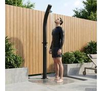 LoogCape Douche solaire avec pommeau de douche 20 L PVC ABS alliage de zinc noir pour jardin, piscine, jacuzzi, spa et jacuzzi, résistant aux intempéries, montage facile, chauffage solaire