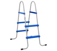 LoogCape Échelle de piscine hors sol 84 cm en acier et plastique - Escalier antidérapant avec poignée - Pliable et amovible pour un accès sûr - Convient pour jardin, spa, jacuzzi et bassins