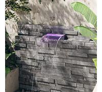 LoogCape Élément cascade avec LED RVB en acrylique 30 cm pour jardin, étang, chambre, balcon, terrasse, intérieur, avec télécommande, durable, décoratif, relaxant, cours d'eau, cascade, éclairage