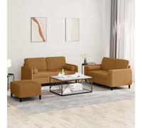 LoogCape Ensemble de canapés modulables 3 pièces en Velours Marron avec Coussins, canapé Convertible pour Salon, Fauteuil Relax, Banquette, lit d'appoint, mobilier Confortable