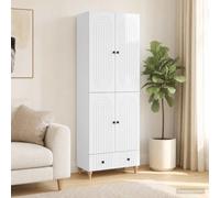 LoogCape Ensemble de meubles 2 pièces en bois avec étagère murale et buffet pour salon, salle à manger, bureau, design moderne, solution de rangement polyvalente, peu encombrant, robuste, pour