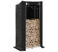 LoogCape Étagère à bûches avec protection contre la pluie - 100 x 60 x 200 cm - En acier galvanisé - Pour l'extérieur - Résistant aux intempéries