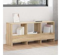 LoogCape Étagère à revues en chêne Sonoma 102 x 30 x 45 cm avec porte-revues et espace de rangement pour salon, bureau et coin lecture, rangement peu encombrant, porte-catalogue élégant