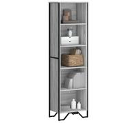 LoogCape Étagère bibliothèque en Bois d'ingénierie Gris Sonoma 50x31x169 cm avec Compartiments de Rangement pour Salon Bureau Chambre Enfant décoration