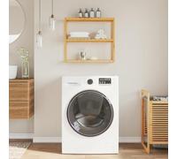 LoogCape Étagère de salle de bain avec 3 étagères, montage mural, 60 x 15 x 54 cm, bambou, imperméable, robuste, peu encombrante, pour salle de bain, WC, cuisine, durable, pivotante, inoxydable