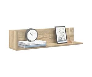 LoogCape Étagères murales 2 pièces en chêne Sonoma Dimensions 75x16,5x16,5 cm Support Planche Flottante Suspendue pour Rangement décoration Salon Chambre Cuisine Bureau