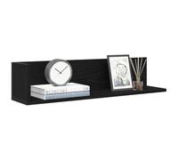 LoogCape Étagères murales Noires 2 pièces en Bois d'ingénierie 75x16,5x16,5 cm Support Suspendu Planche décorative pour Salon Chambre Cuisine Bureau