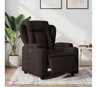 LoogCape Fauteuil inclinable électrique Marron foncé en Tissu avec Repose-Pied réglable et accoudoirs rembourrés pour Relaxation Confortable Salon Chambre Bureau