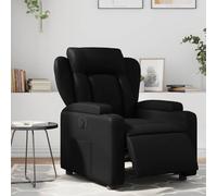 LoogCape Fauteuil inclinable électrique Noir en Similicuir avec Repose-Pieds Ajustable, Fauteuil Relax, Fauteuil Salon ou Chambre avec accoudoirs rembourrés, Porte-gobelets, Poche latérale
