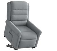 LoogCape Fauteuil inclinable Gris Clair en Tissu avec Fonction Levage électrique et réglage Manuel pour Salon Chambre Bureau Fauteuil Relax Confortable avec Poche latérale et Cadre Solide