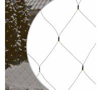 LoogCape Filet lumineux de Noël - 4 x 4 m - 544 LED - Blanc chaud - IP44 - Étanche - Décoration intérieure et extérieure avec 8 effets - Câble d'extension - Rideau lumineux LED pour jardin, balcon